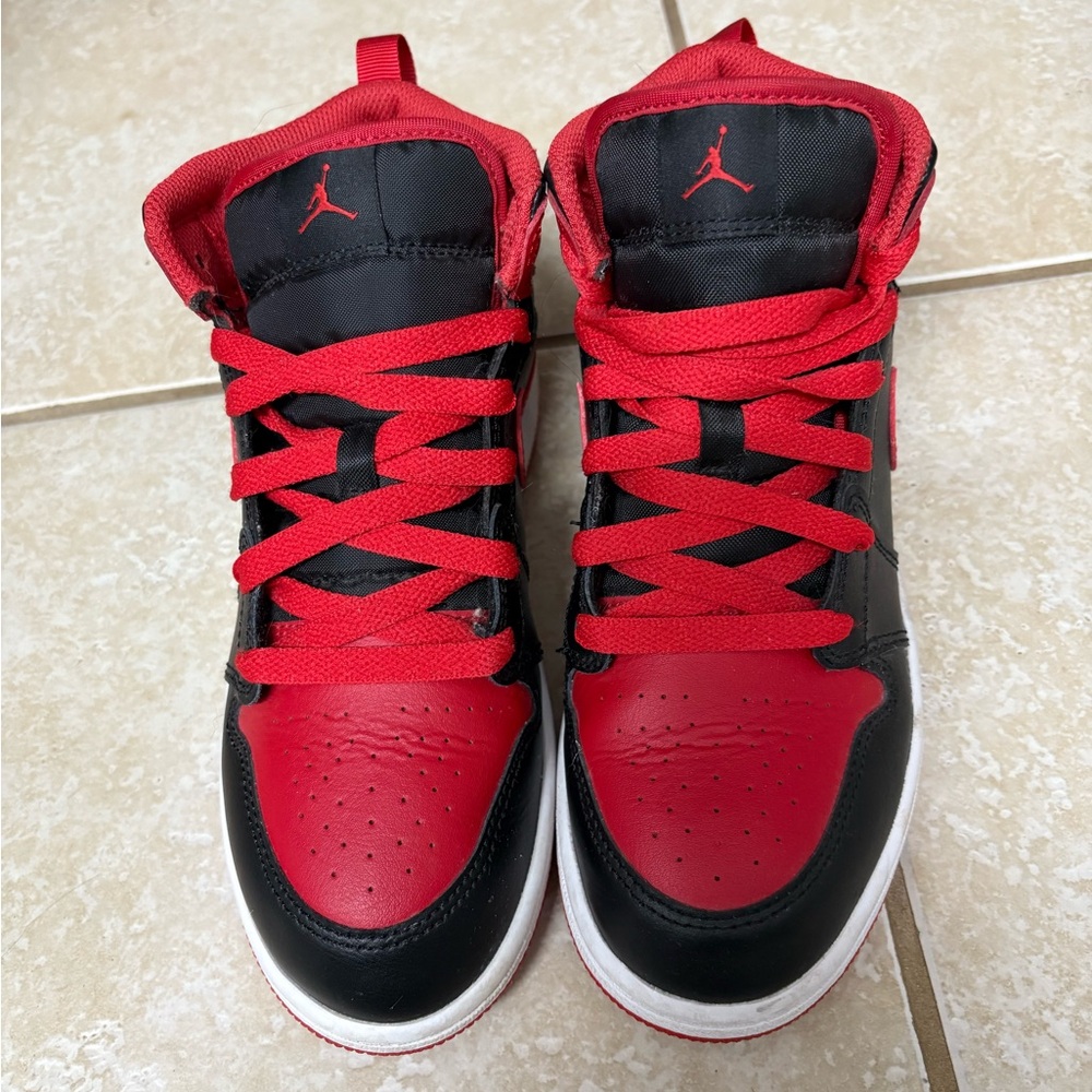 Kids Black and Red Sneakers